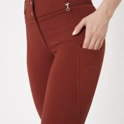Horze Women's Mira Full Seat Breeches - Smoked Paprika -Ovation Sale Shop 696707 800 800
