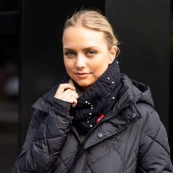 B Vertigo Women's Rosa Knitted Neck Warmer Scarf - Anthracite -Ovation Sale Shop 697036 800 800