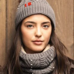 B Vertigo Women's Rosalie Knitted Pom Pom Hat - Major Brown -Ovation Sale Shop 697129 800 800