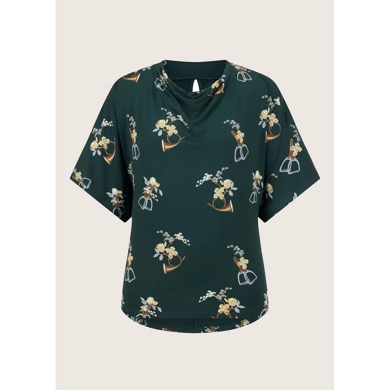 EQL Women's Lexi Cowl Neck Dolman Shirt - Ivy Hunt Field Floral 1 EQL Women's Lexi Cowl Neck Dolman Shirt - Ivy Hunt Field Floral