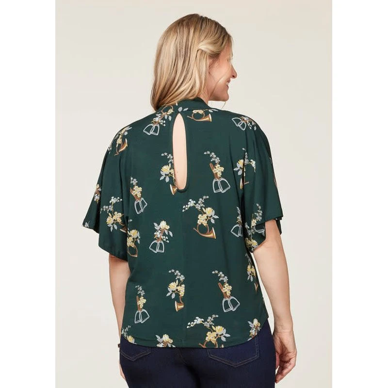 EQL Women's Lexi Cowl Neck Dolman Shirt - Ivy Hunt Field Floral 4 EQL Women's Lexi Cowl Neck Dolman Shirt - Ivy Hunt Field Floral - Image 4