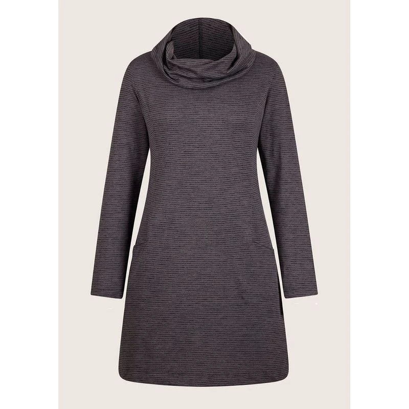 EQL Women's Textured Cowl Neck Dress - Peppercorn 1 EQL Women's Textured Cowl Neck Dress - Peppercorn