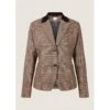 EQL Women's Chelsea Houndstooth Plaid Blazer - Camel/Black -Ovation Sale Shop 700394 800 800