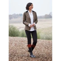 EQL Women's Chelsea Houndstooth Plaid Blazer - Camel/Black -Ovation Sale Shop 700399 800 800