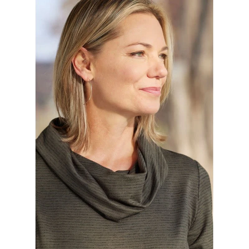 EQL Women's Textured Cowl Neck Dress - Evergreen 5 EQL Women's Textured Cowl Neck Dress - Evergreen - Image 5