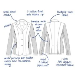 Tredstep Women's Solo Airlite Competition Coat - Navy -Ovation Sale Shop 703774 800 800