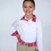 Romfh Kids' Sarah Long Sleeve Shirt Snap - White/Pink Welly Ponies -Ovation Sale Shop 706627 800 800