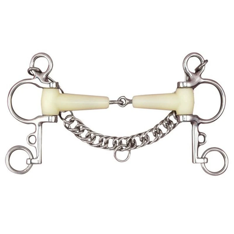 Happy Mouth Bits Jointed Pelham - Stainless Steel 1 Happy Mouth Bits Jointed Pelham - Stainless Steel