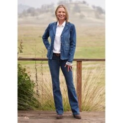 EQL Women's In Motion Denim Blazer - Midnight Wash -Ovation Sale Shop 711296 800 800