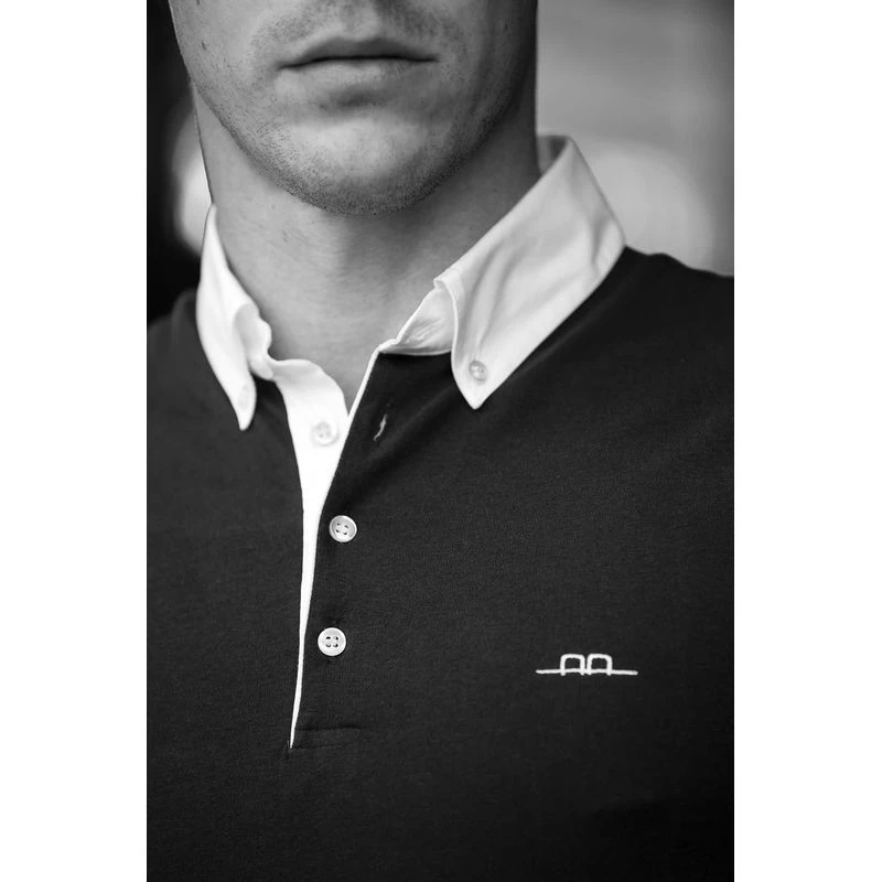 Alessandro Albanese Men's Dubai Short Sleeve Polo Competition Shirt - Navy 1 Alessandro Albanese Men's Dubai Short Sleeve Polo Competition Shirt - Navy