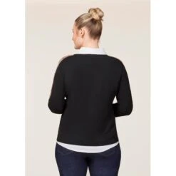 EQL Women's Snaffle Stripe Sweater - Black/Caramel -Ovation Sale Shop 711395 800 800