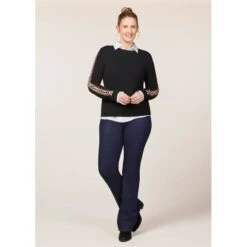 EQL Women's Snaffle Stripe Sweater - Black/Caramel -Ovation Sale Shop 711397 800 800