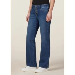 EQL Women's In Motion Button Fly Straight Leg Jeans - Midnight Wash 8 EQL Women's In Motion Button Fly Straight Leg Jeans - Midnight Wash -Ovation Sale Shop 711514 800 800