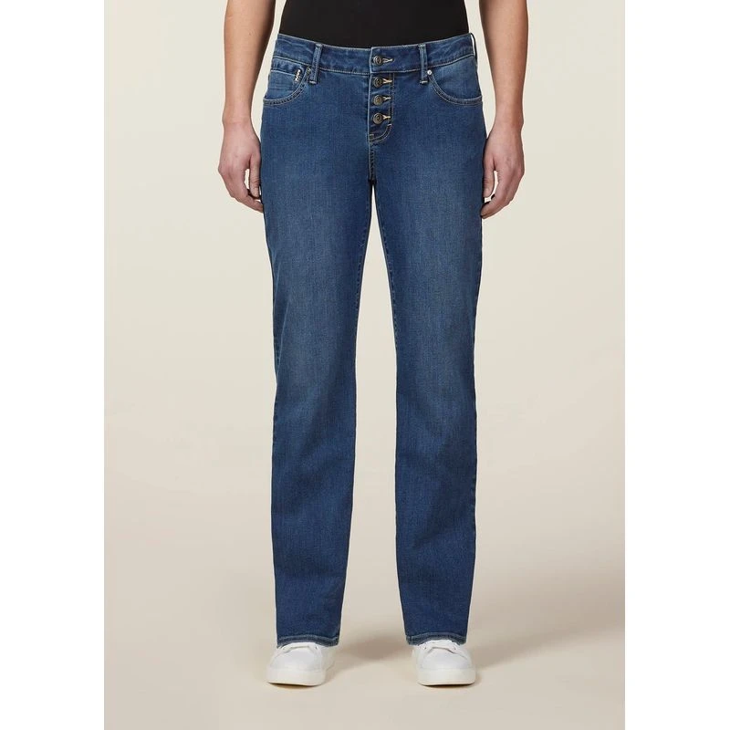 EQL Women's In Motion Button Fly Straight Leg Jeans - Midnight Wash 5 EQL Women's In Motion Button Fly Straight Leg Jeans - Midnight Wash - Image 5