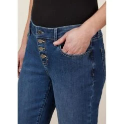 EQL Women's In Motion Button Fly Straight Leg Jeans - Midnight Wash 11 EQL Women's In Motion Button Fly Straight Leg Jeans - Midnight Wash -Ovation Sale Shop 711517 800 800