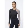 Cavalliera Women's Allore Long Sleeve Technical Top - Black/Grey -Ovation Sale Shop 712568 800 800