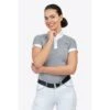 Cavalliera Women's Universe Short Sleeve Show Shirt - White/Black Microstripe -Ovation Sale Shop 712587 800 800